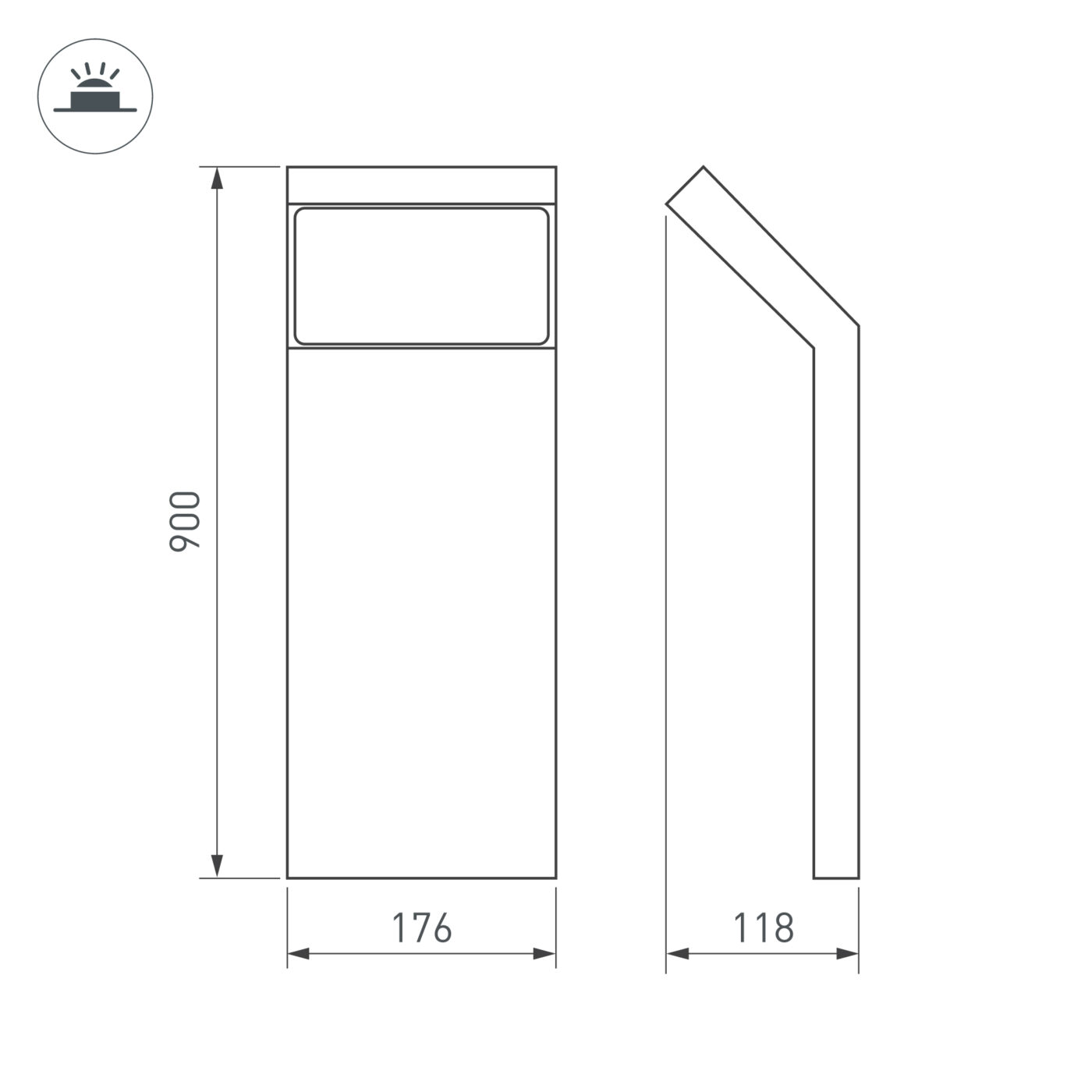 Светильник LGD-ECRAN-BOLL-H900-9W Warm3000