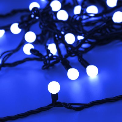 Светодиодная гирлянда ARD-BALL-CLASSIC-D13-5000-BLACK-50LED BLUE