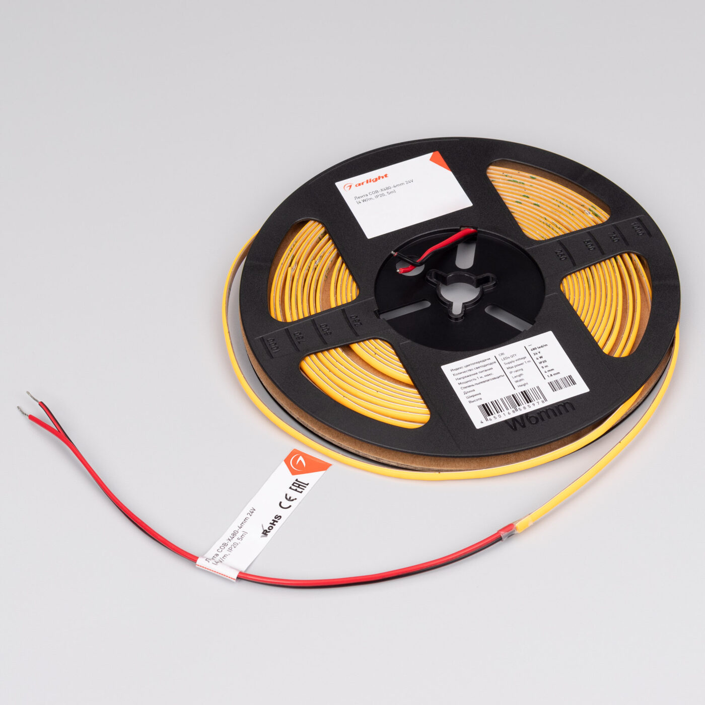 Лента COB-X480-4mm 24V Gold