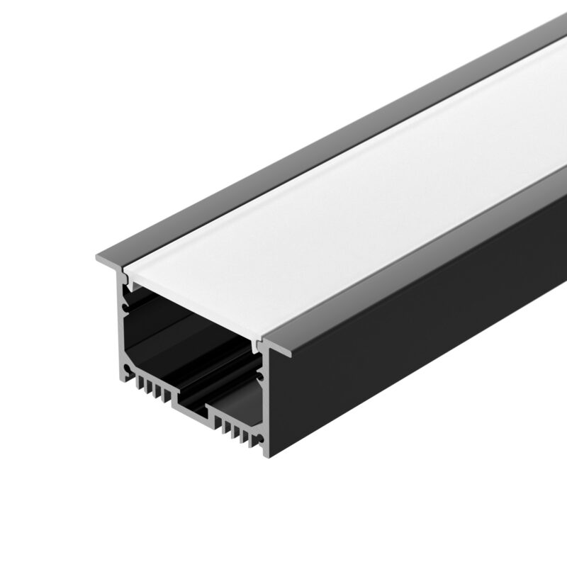 Профиль с экраном SL-LINIA62-F-2500 BLACK+OPAL