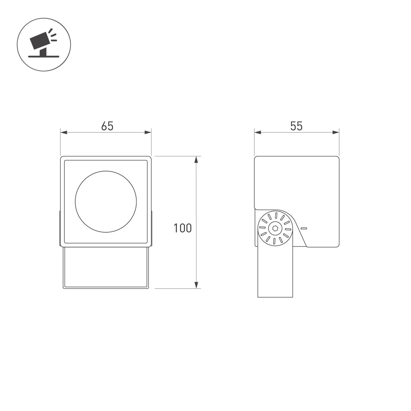Светильник ALT-BLOCK-S65x65-5W Warm3000