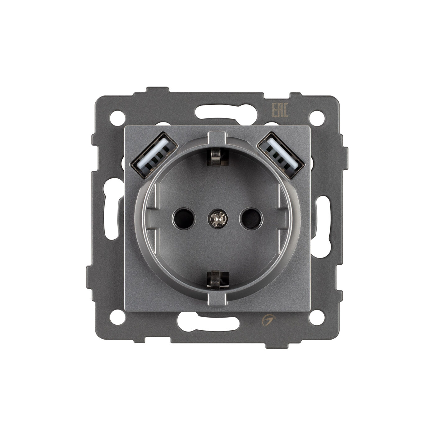 Механизм розетки с USB зарядкой SCT-MUAA-PL-GR-V