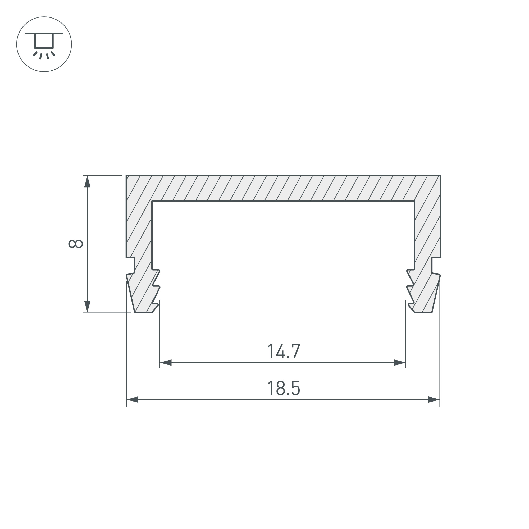 Профиль ARH-CH15-2000 ANOD