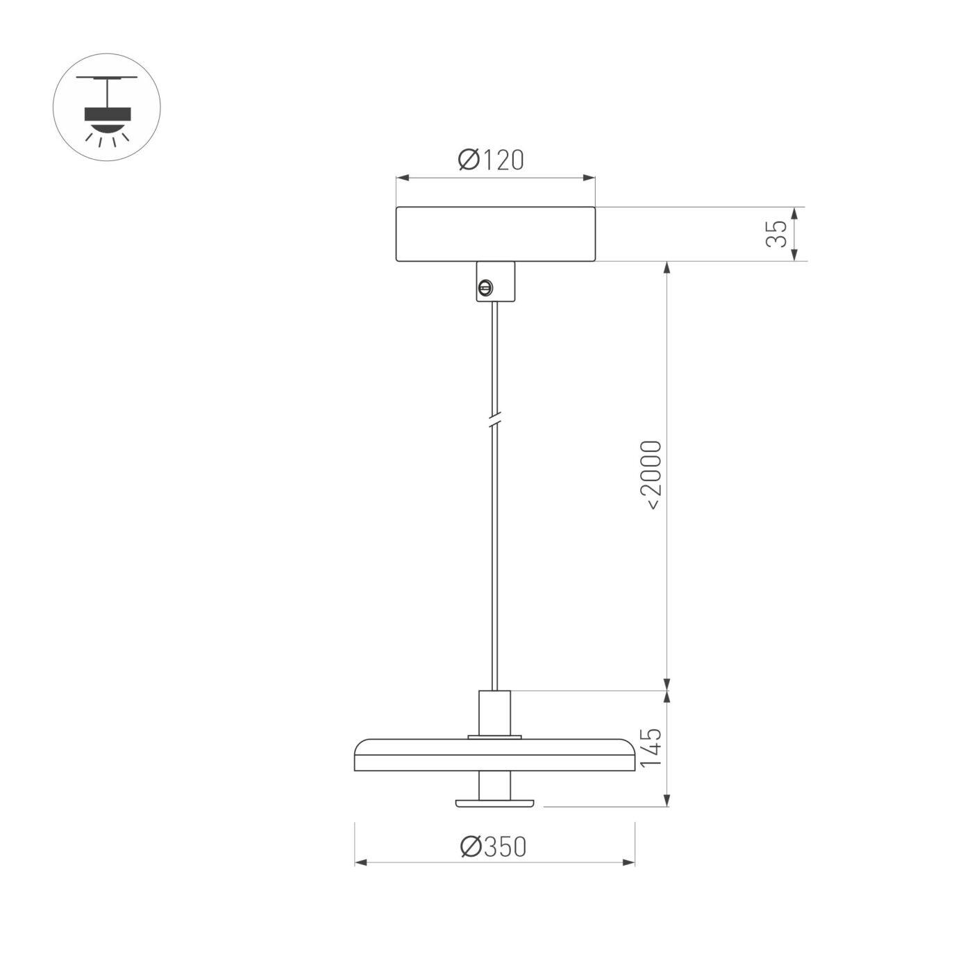 Светильник SP-KOTARO-R350-12W Warm2700