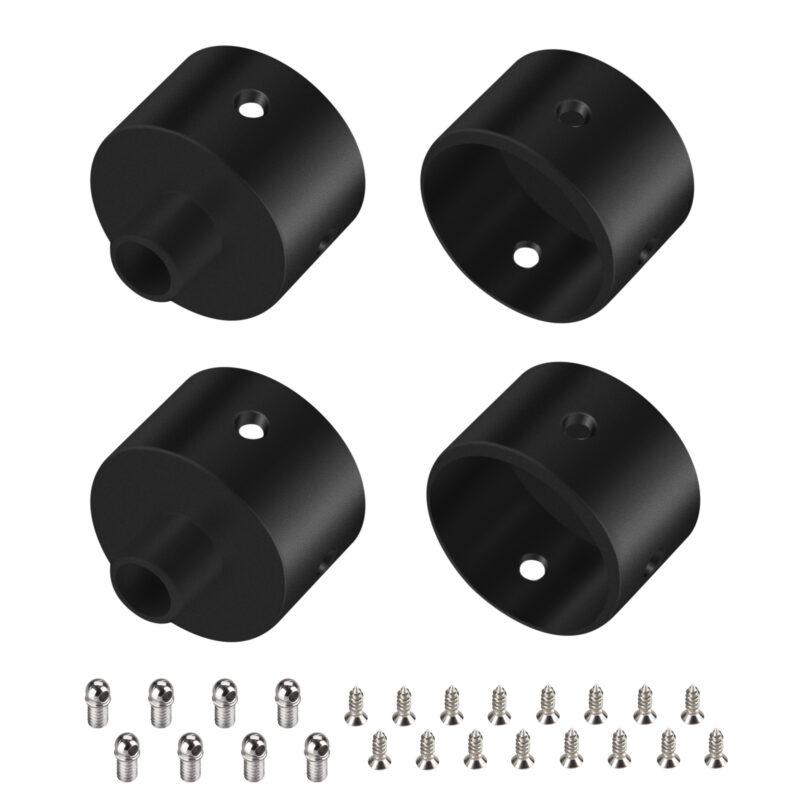 Заглушка WPH-FLEX-D22-360deg BLACK ALU с отверстием