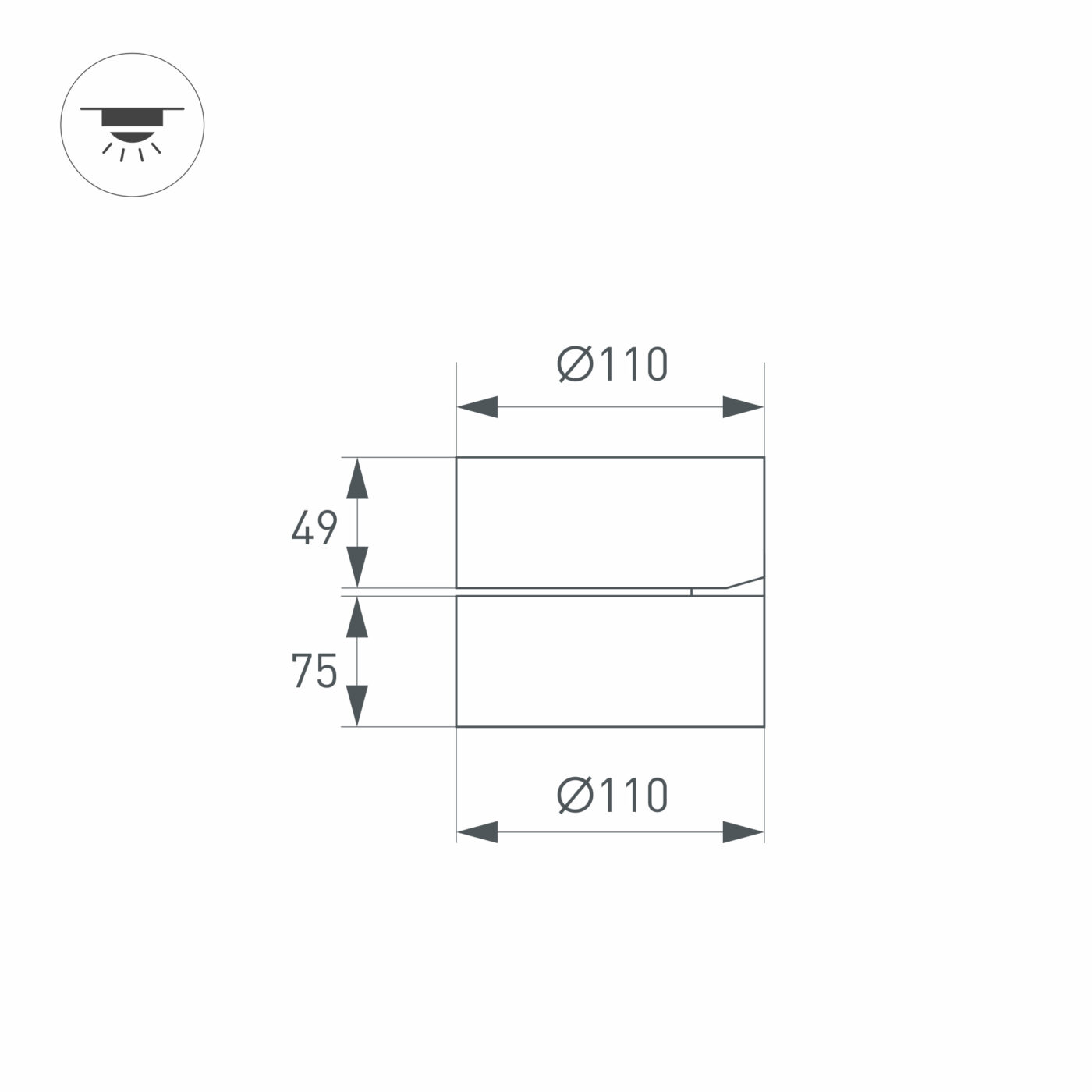 Светильник SP-RONDO-FLAP-R110-25W Day4000
