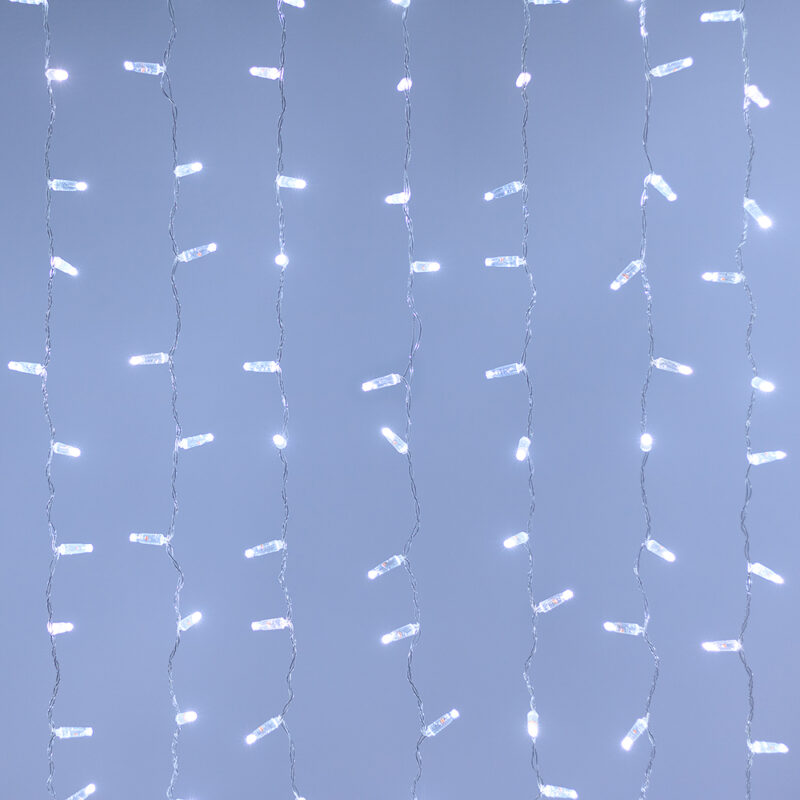 Светодиодная гирлянда ARD-CURTAIN-CLASSIC-2000x9000-CLEAR-2200LED White