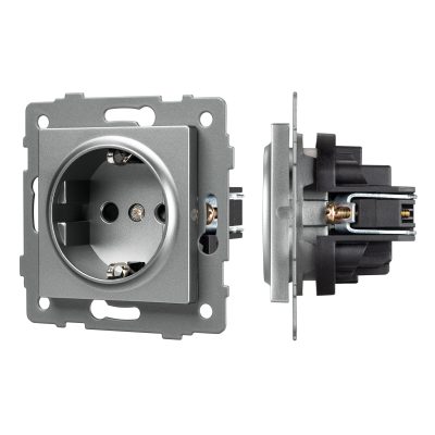 Механизм электрической розетки SCT-MEU1-PL-GR-V