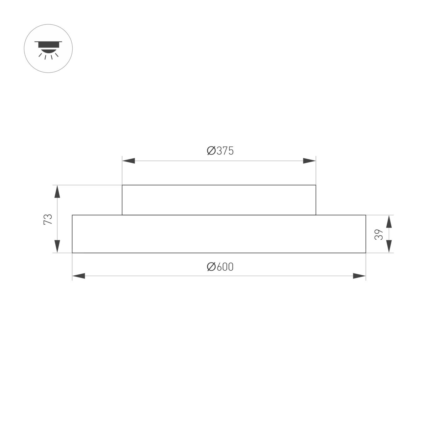 Светильник SP-ESTELY-R600-50W Warm3300-MIX