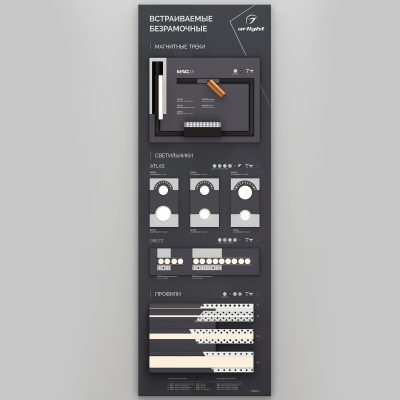 Стенд Безрамочное освещение ARLIGHT-E41-1760х600mm