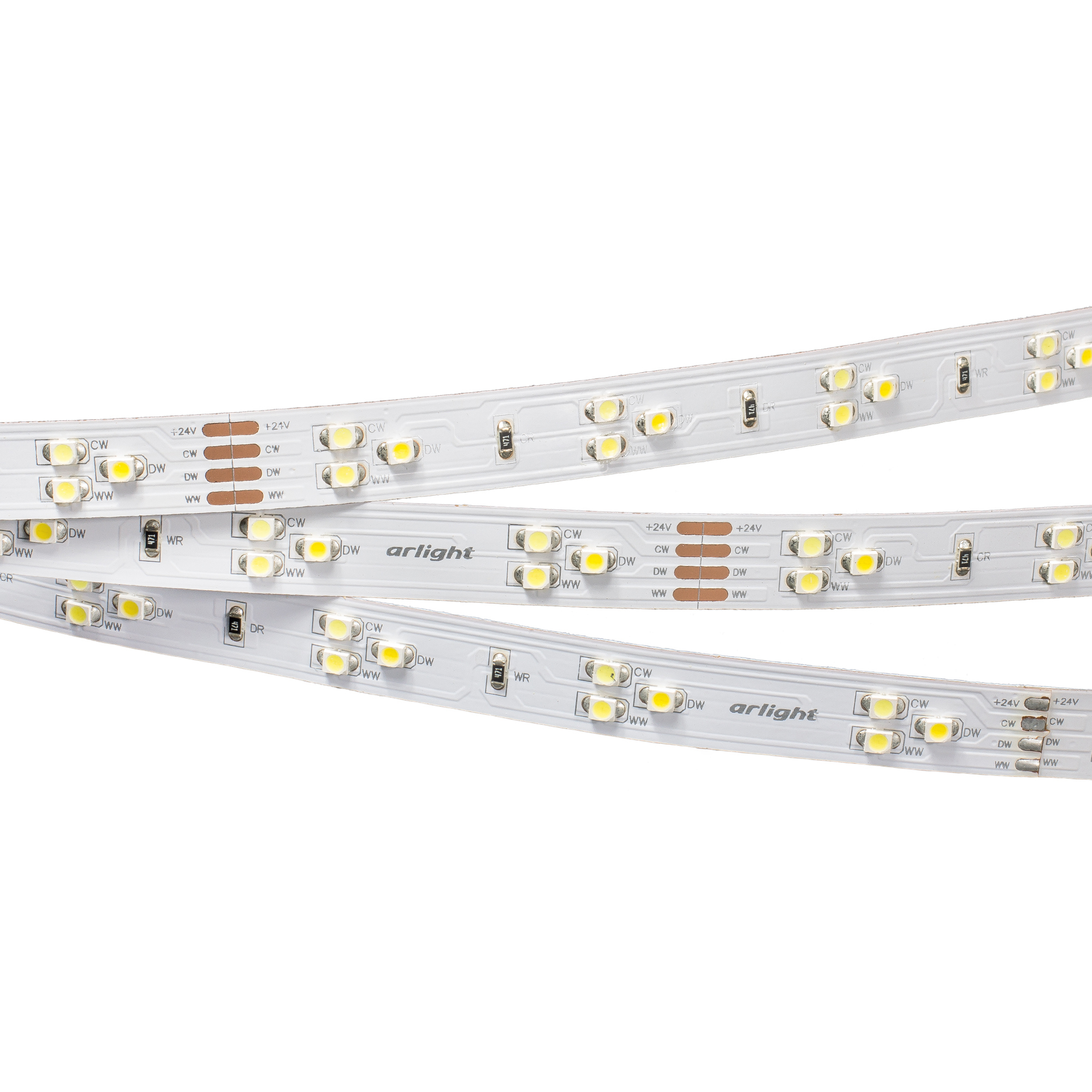 Лента RT 2-5000 24V White-TRIX 2x (3528, 450 LED, LUX) (Arlight, 7.6 Вт/м, IP20)