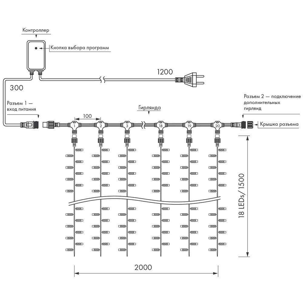 ARD-CURTAIN-CLASSIC-2000x1500-CLEAR-360LED Green