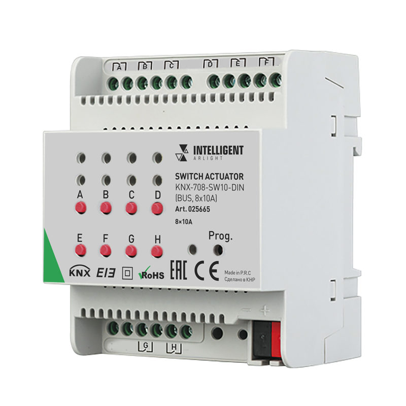 INTELLIGENT ARLIGHT Релейный модуль KNX-708-SW10-DIN