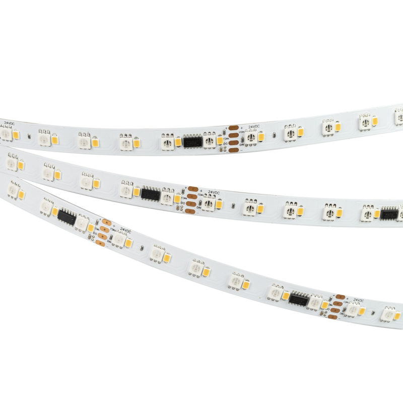 Лента SPI-BA120-12mm 24V RGBW-Warm-PX6-BPT (16 W/m, IP20, 5060/2835, 5m) (Arlight, бегущий огонь)