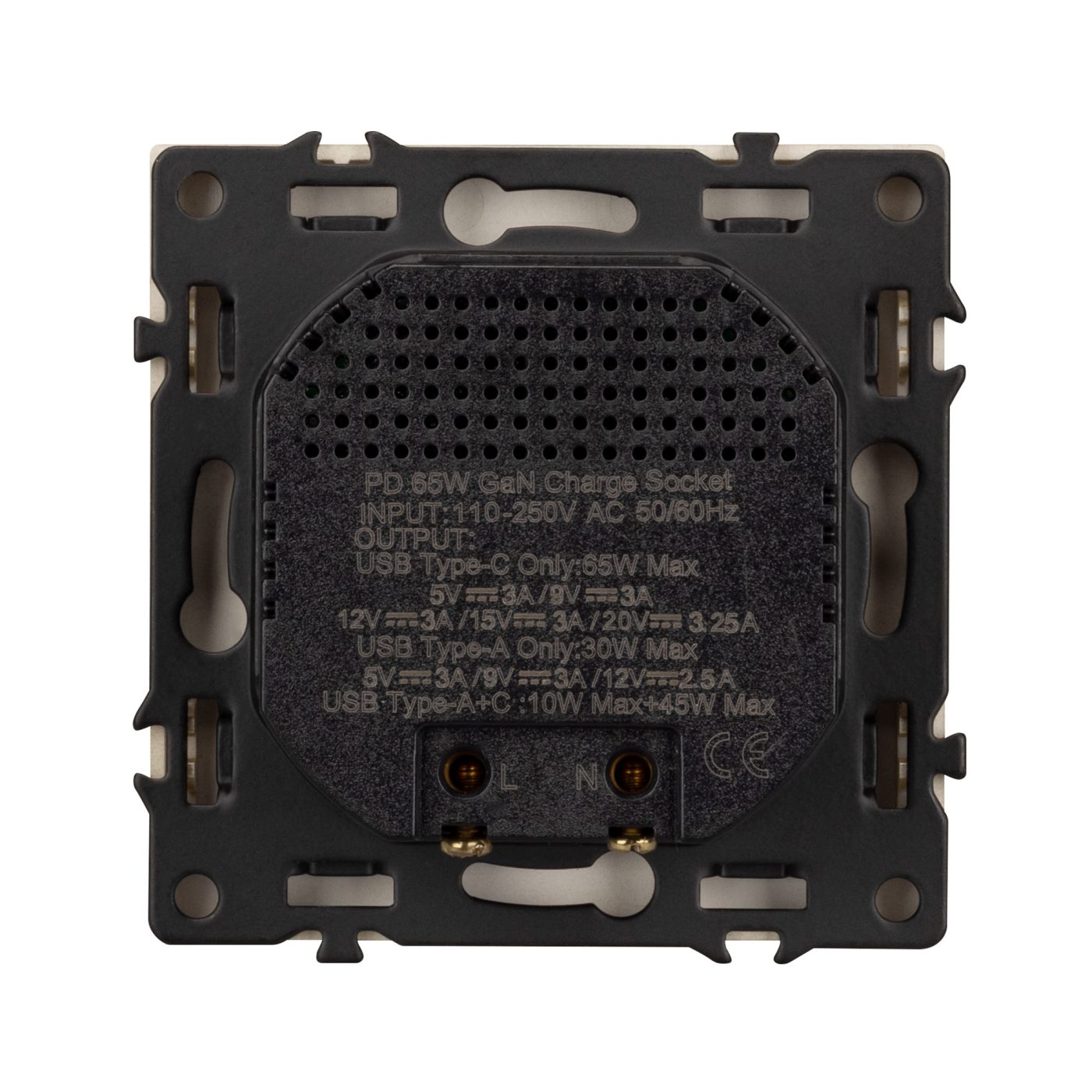 Механизм розетки с быстрой USB зарядкой SCT-NOBE-MUAC-SFPL-FC-GD