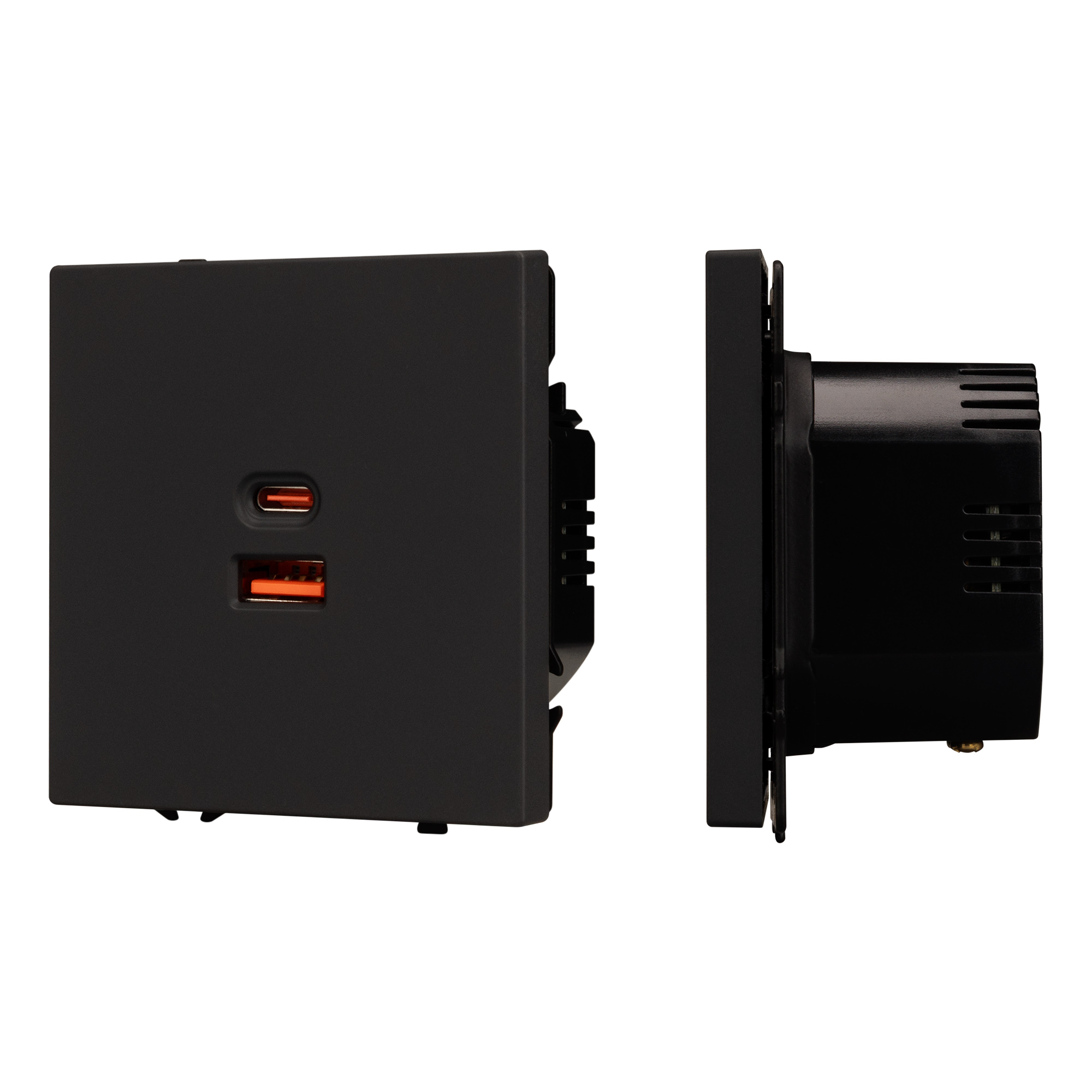 Механизм розетки с быстрой USB зарядкой SCT-NOBE-MUAC-SFPL-FC-BK