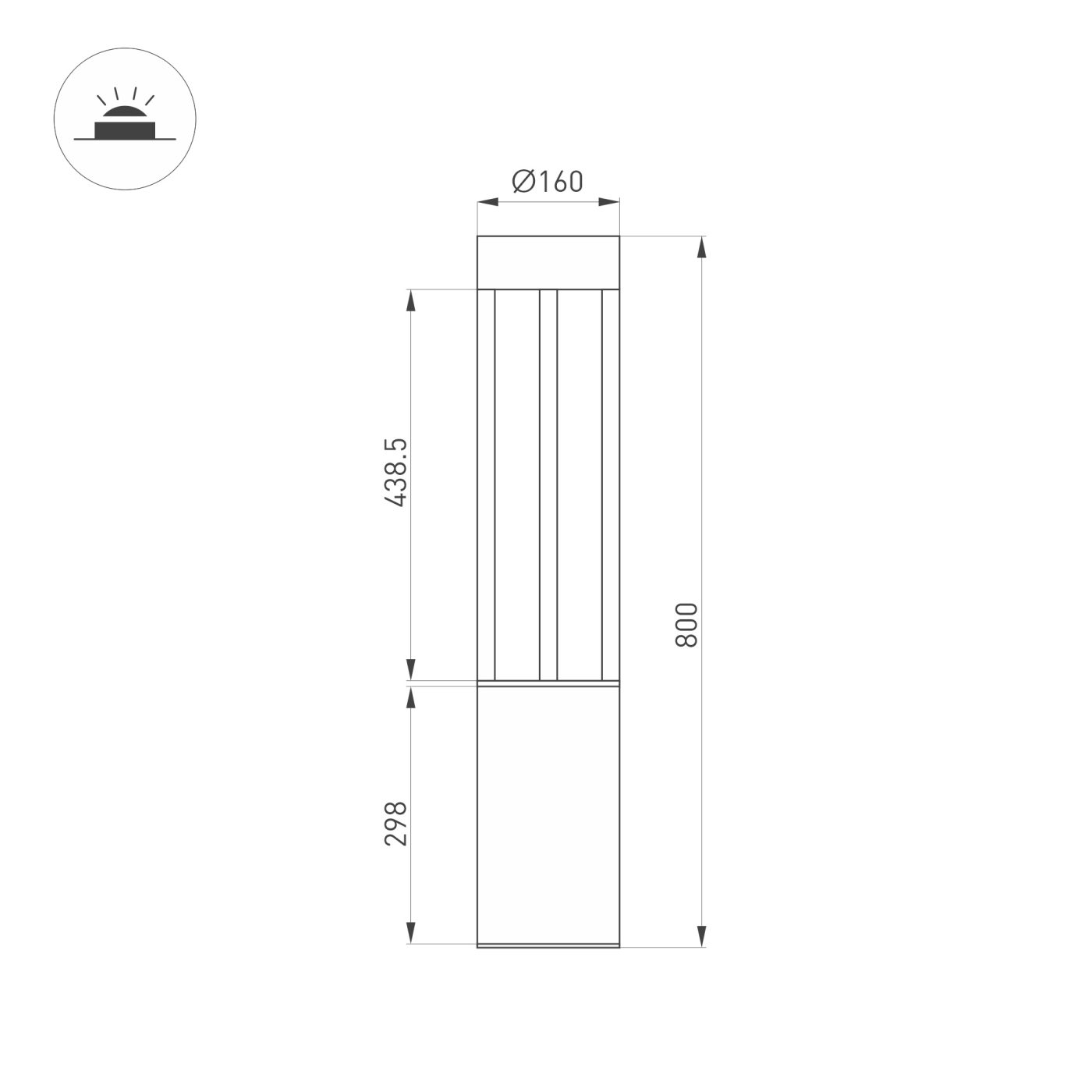 Светильник LGD-CASTELLO-BOLL-H800-20W Warm3500-MIX