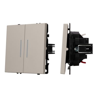 Механизм выключателя двухклавишный непроходной LED SWT-NOBE-MK02-SFPL-L-CA
