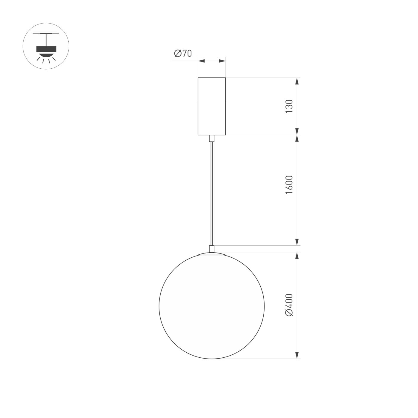Светильник SP-SILKA-HANG-R400-12W Warm2700