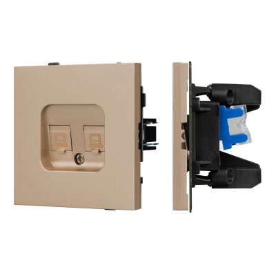 Механизм компьютерной розетки двойной SCT-TENDO-MPC2-PL-GD