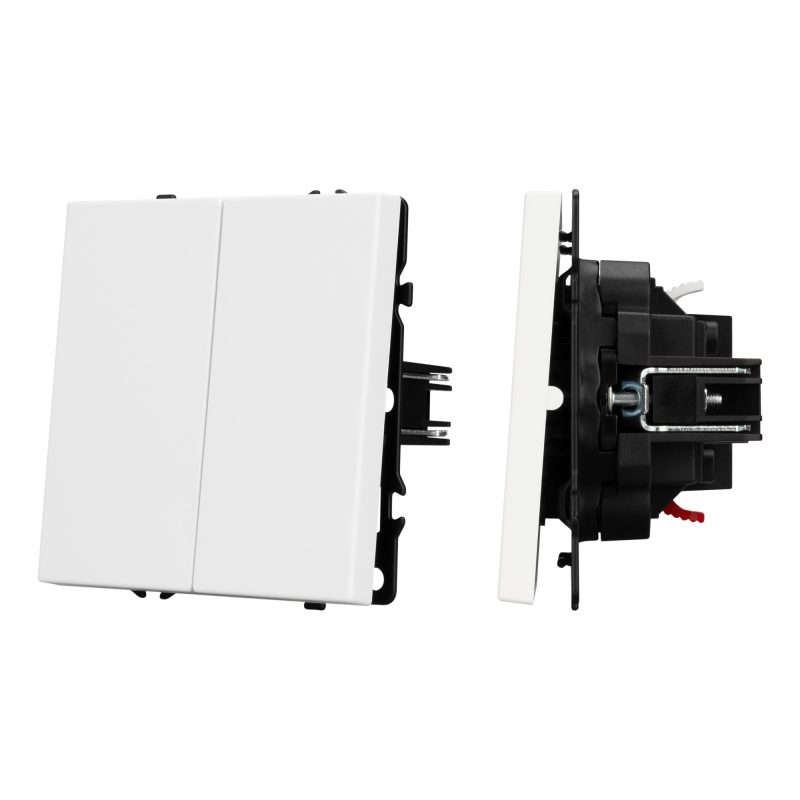 Механизм выключателя двухклавишный проходной SWT-NOBE-MKP2-SFPL-WH