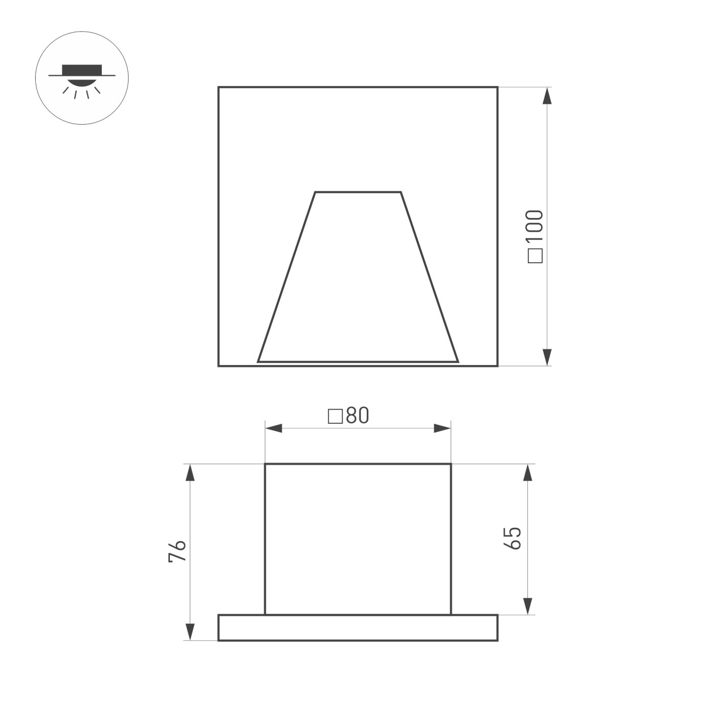 Светильник LT-TIE-S100-3W Warm3000