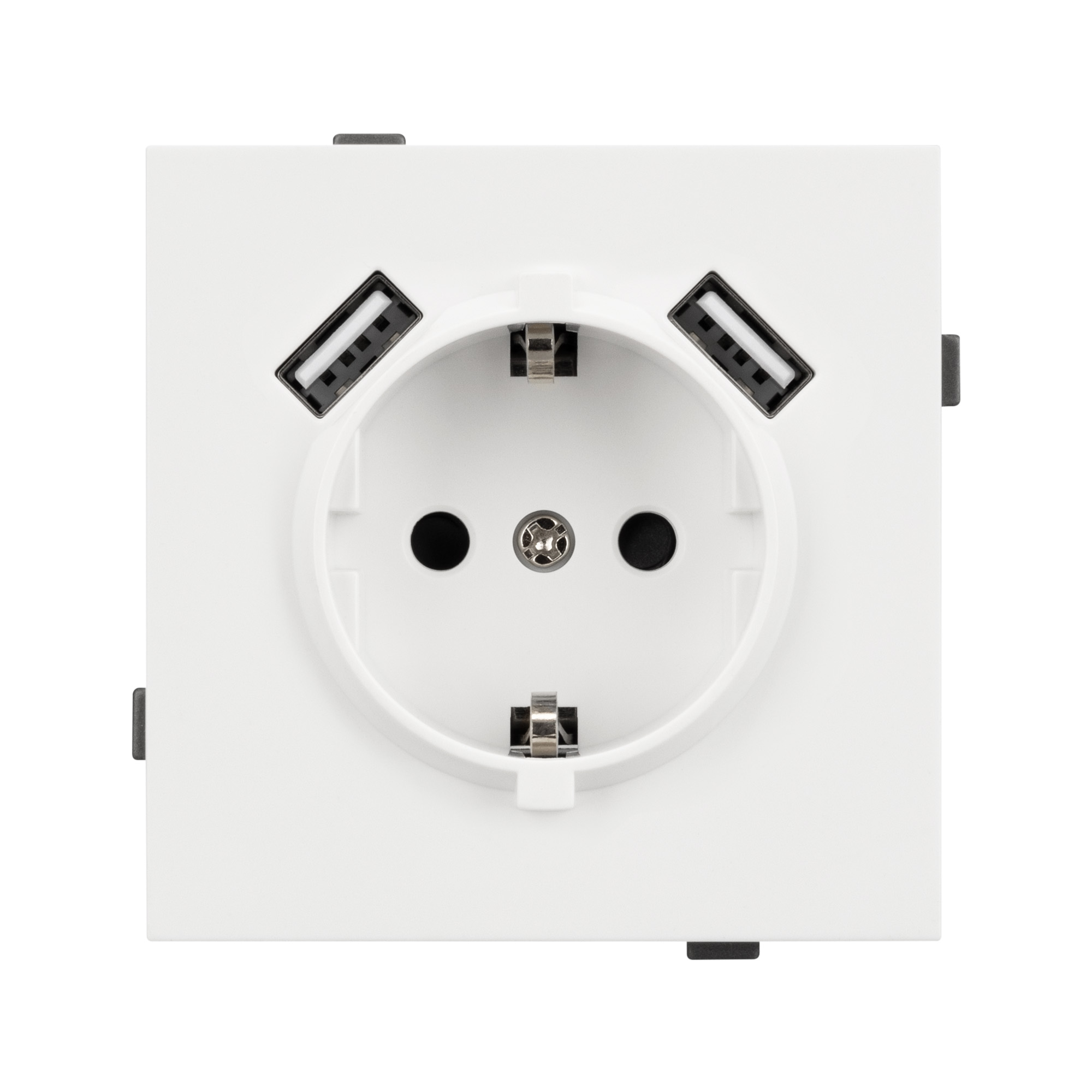 Механизм розетки с USB зарядкой SCT-TENDO-MUAA-SFPL-WH