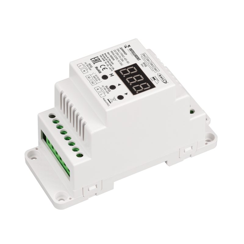 INTELLIGENT ARLIGHT Диммер DALI-TRIAC-601-82-D2-DRI-PS-DIN White