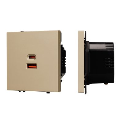 Механизм розетки с быстрой USB зарядкой SCT-NOBE-MUAC-SFPL-FC-GD