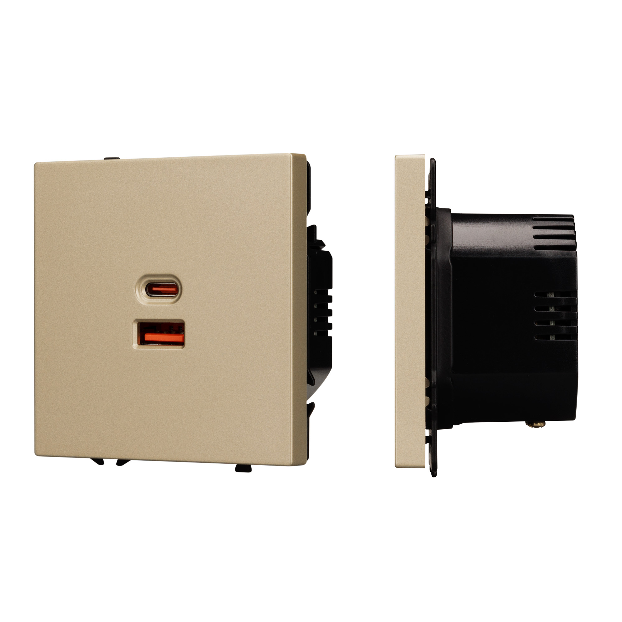 Механизм розетки с быстрой USB зарядкой SCT-NOBE-MUAC-SFPL-FC-GD