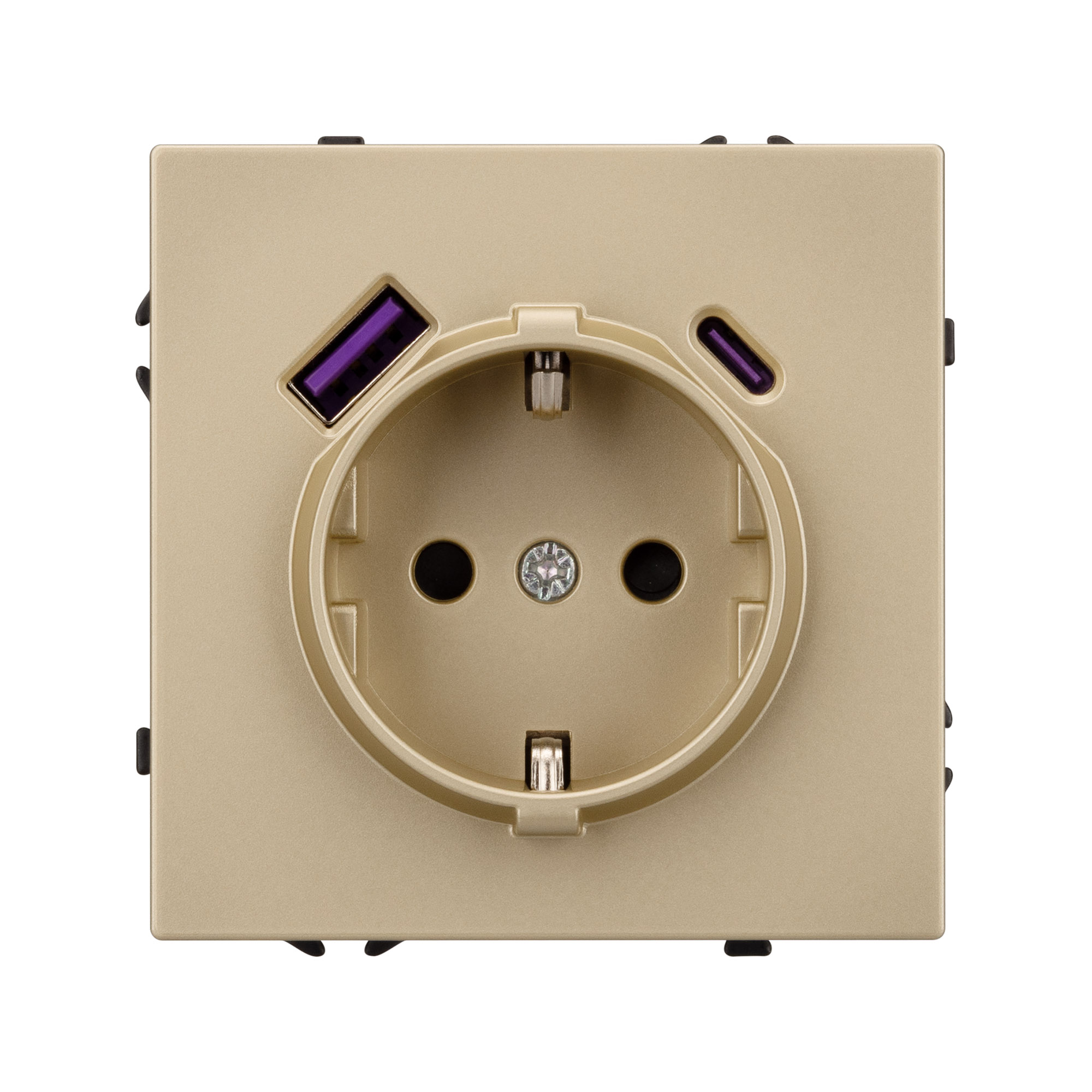 Механизм розетки с USB зарядкой SCT-NOBE-MUAC-SFPL-GD