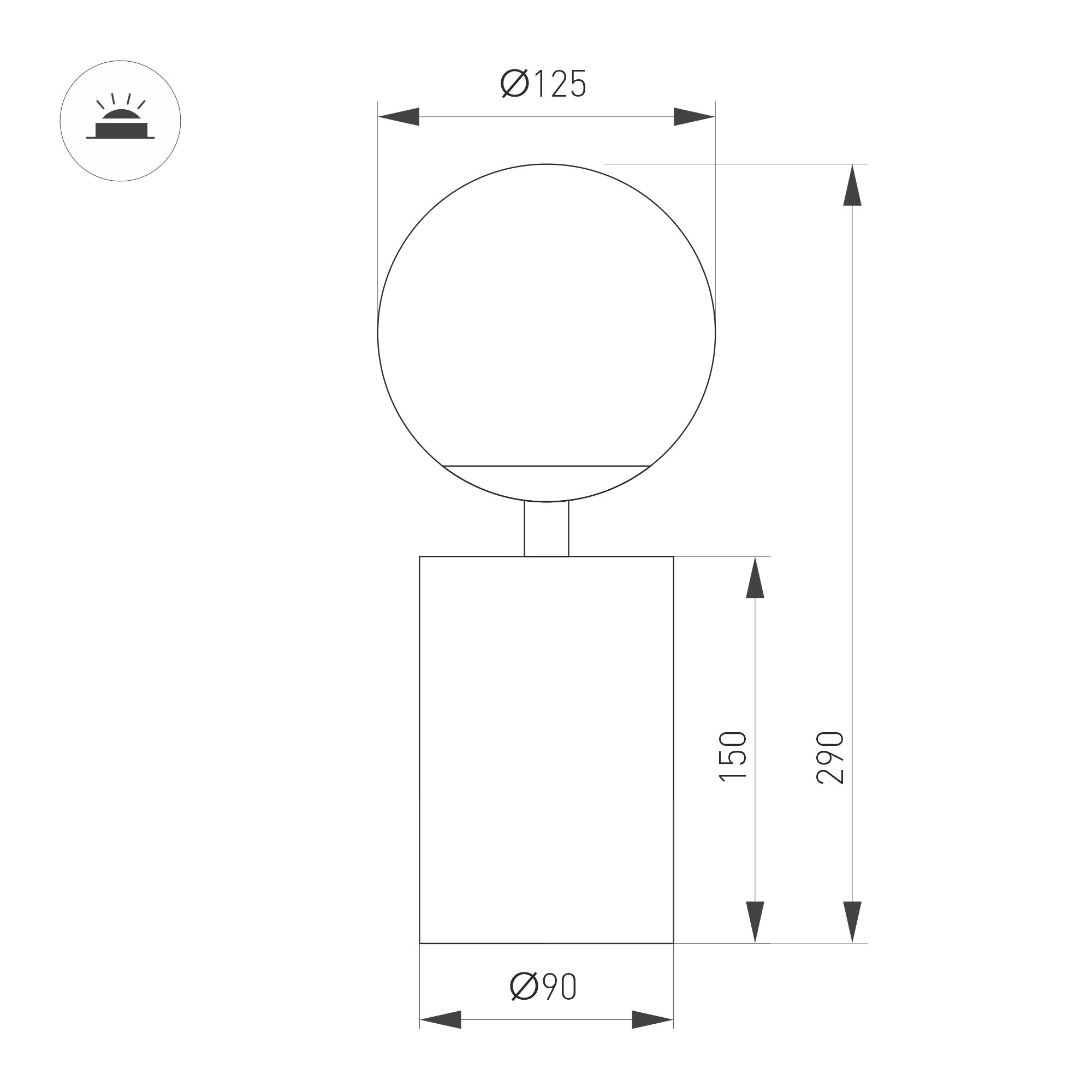 Светильник SP-ORNELLA-TAB-L290-R125-6W Warm3200-MIX