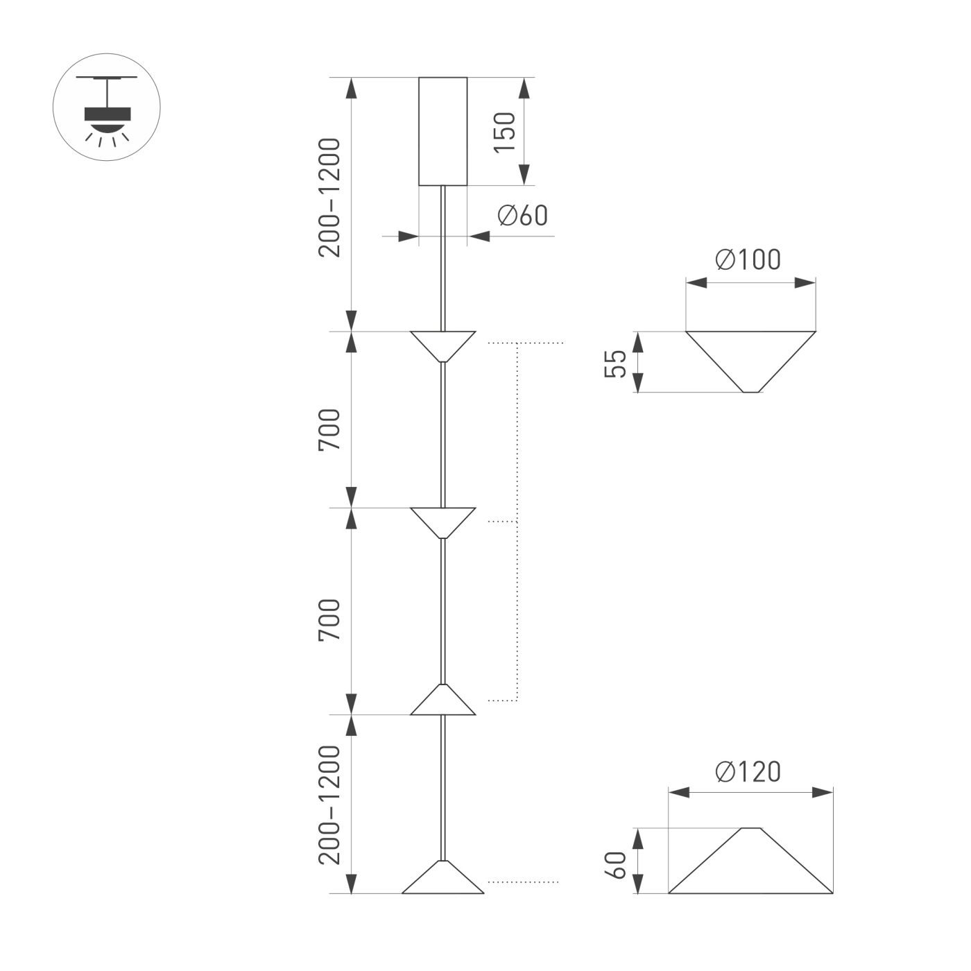 Светильник SP-CALICE-SURFACE-R120-12W Warm2700
