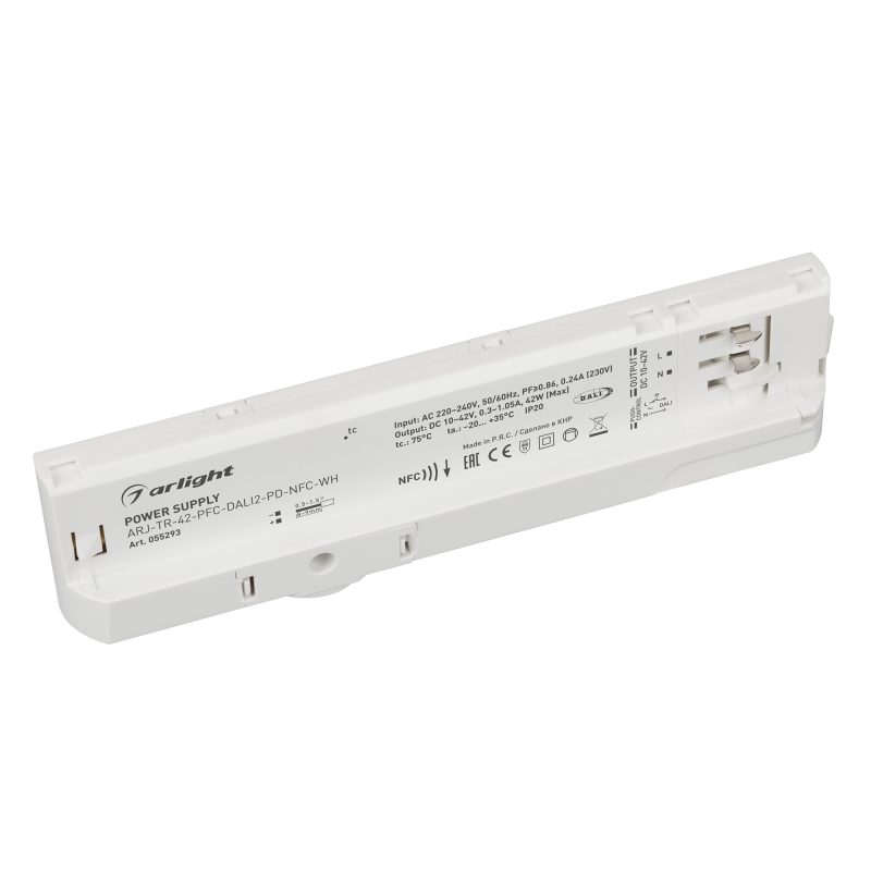 Блок питания для трековых систем ARJ-TR-42-PFC-DALI2-PD-NFC-WH