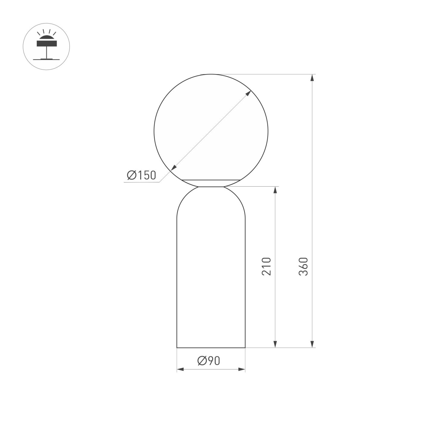 Светильник SP-SILKA-TAB-R150-6W Warm2700