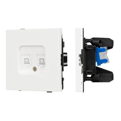 Механизм компьютерной розетки двойной SCT-TENDO-MPC2-SFPL-WH
