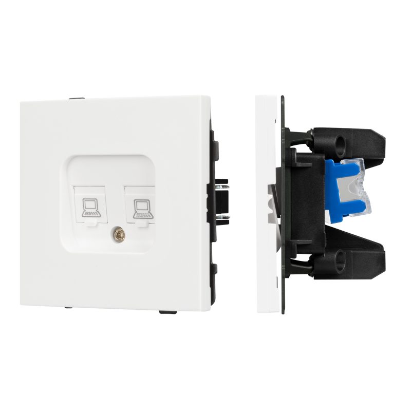 Механизм компьютерной розетки двойной SCT-TENDO-MPC2-SFPL-WH