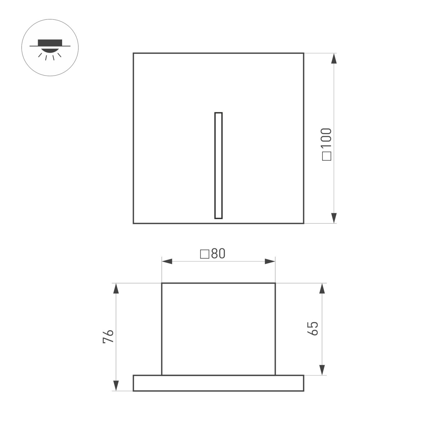 Светильник LT-TIE-S100-3W Warm3000
