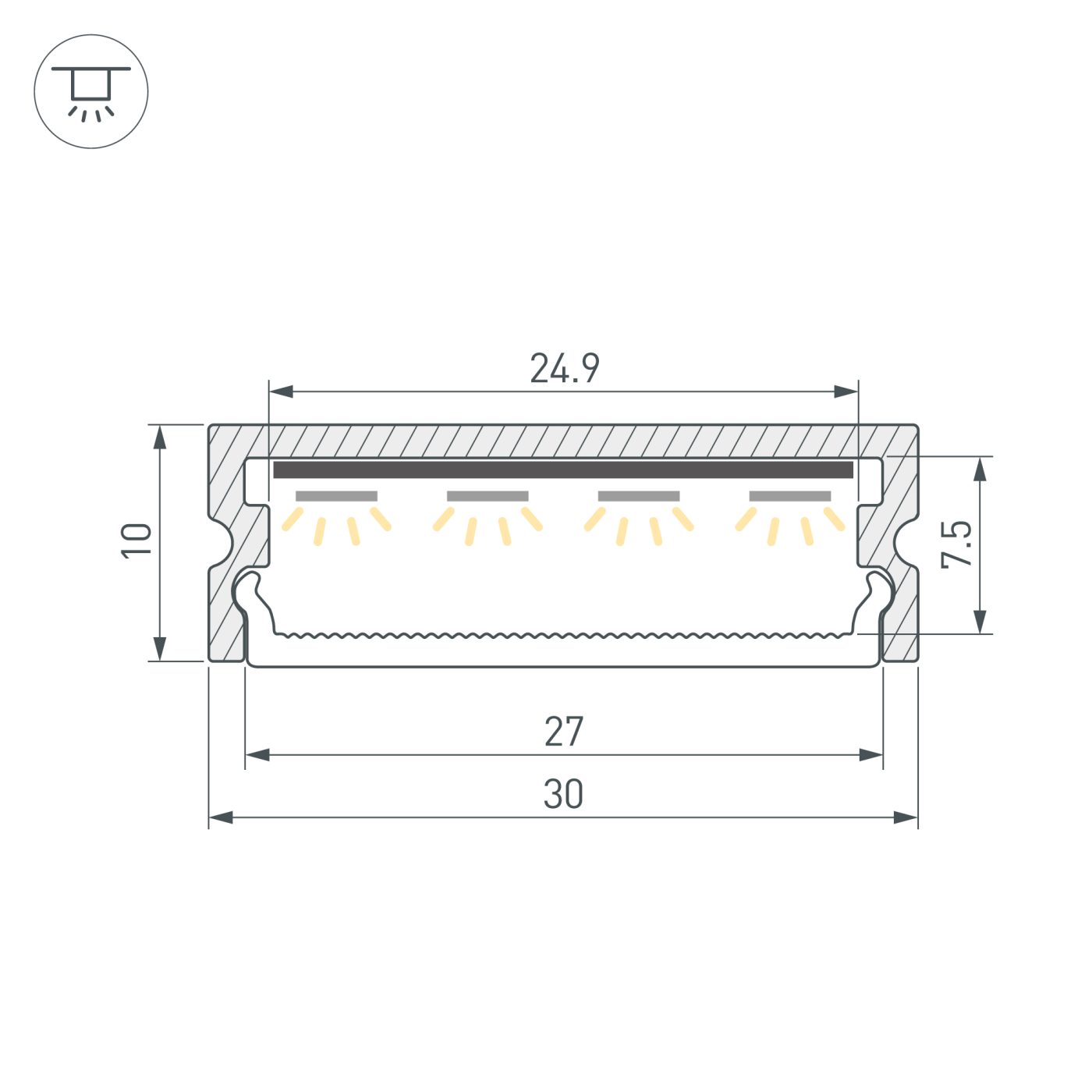 Профиль LINE-3010-2000 ANOD