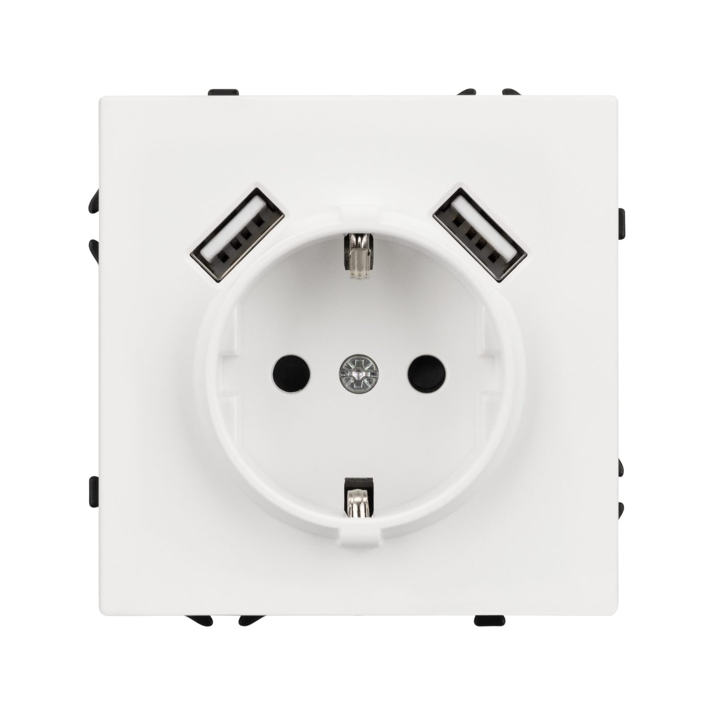 Механизм розетки с USB зарядкой SCT-NOBE-MUAA-SFPL-WH