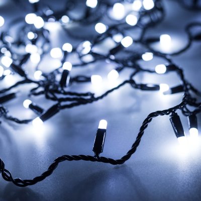 Светодиодная гирлянда ARD-STRING-CLASSIC-10000-BLACK-100LED-MILK-FLASH White