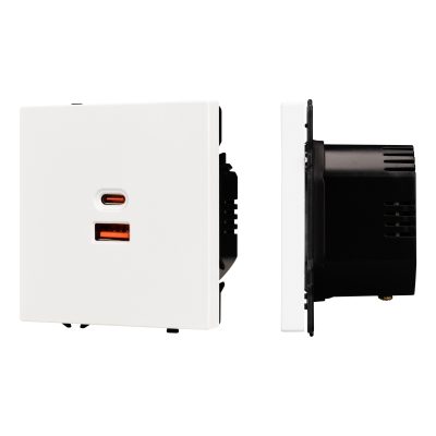 Механизм розетки с быстрой USB зарядкой SCT-NOBE-MUAC-SFPL-FC-WH