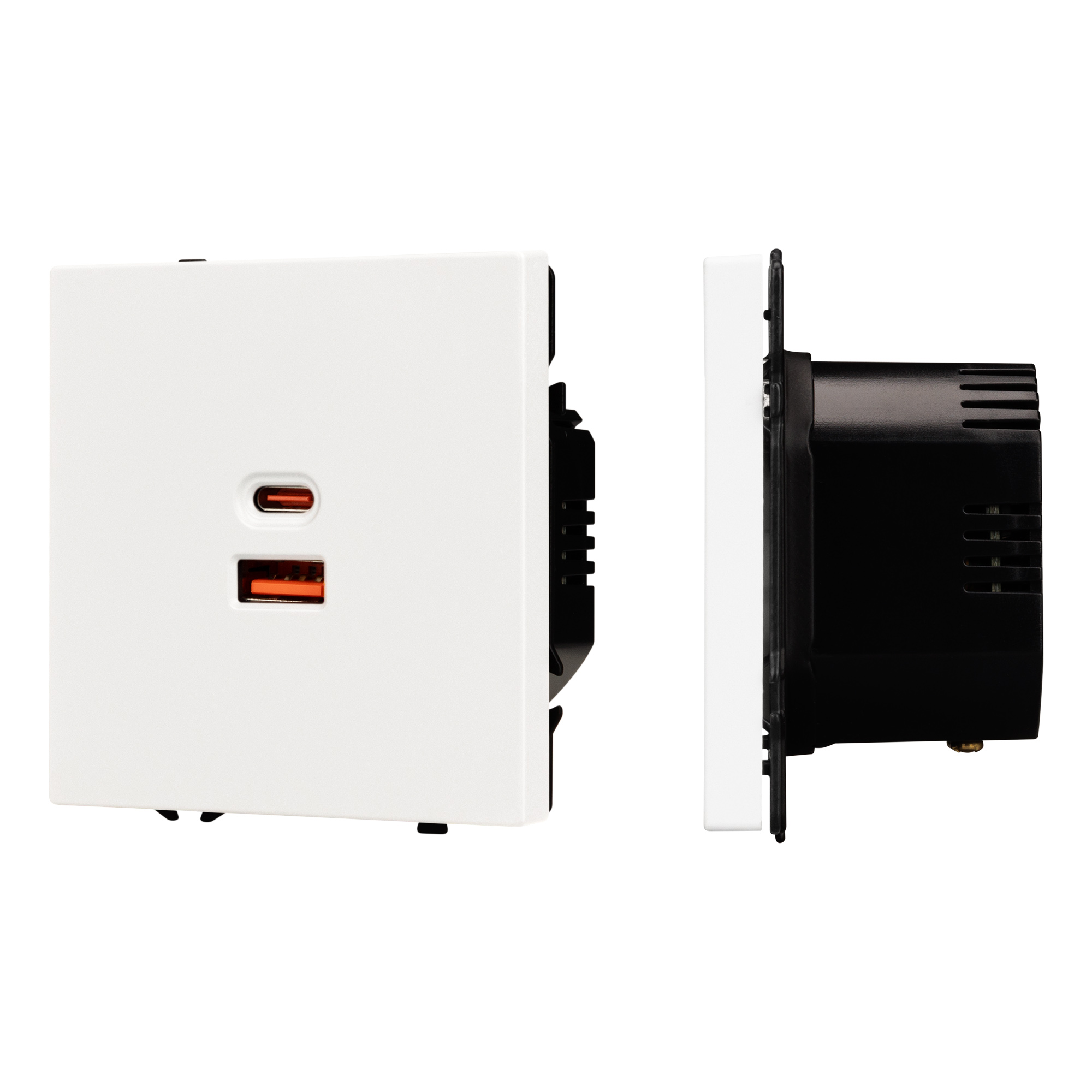 Механизм розетки с быстрой USB зарядкой SCT-NOBE-MUAC-SFPL-FC-WH