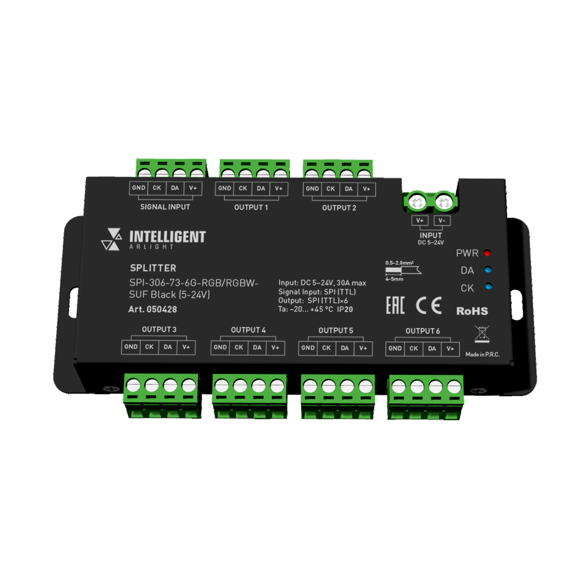 INTELLIGENT ARLIGHT Сплиттер SPI-306-73-6G-RGB/RGBW-SUF Black