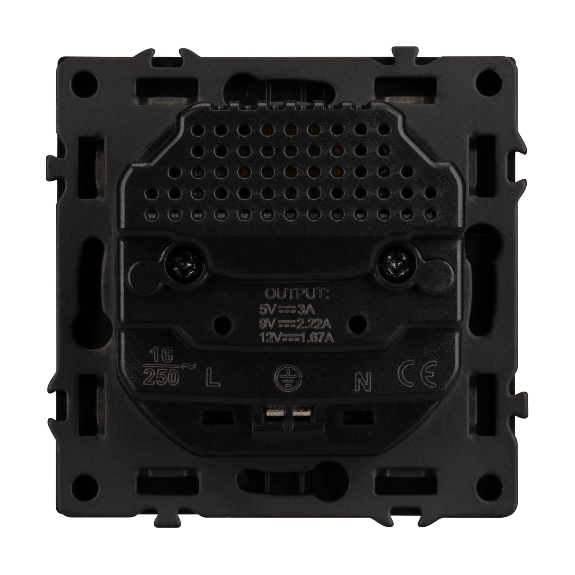 Механизм розетки с USB зарядкой SCT-NOBE-MUAC-SFPL-BK