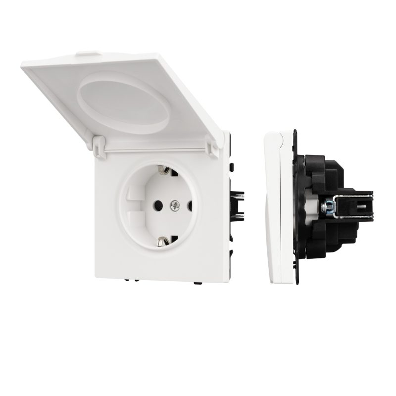 Механизм розетки влагозащищённый SCT-NOBE-MCP-SFPL-WH