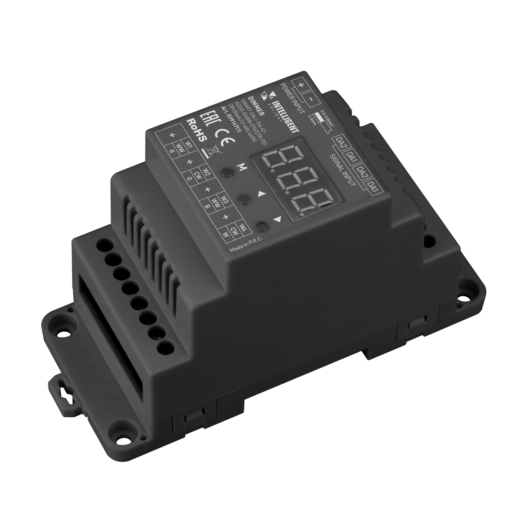 INTELLIGENT ARLIGHT Диммер SMART-DALI-104-62-ADDR-RGBW-DT6/DT8-PD-DIN Black