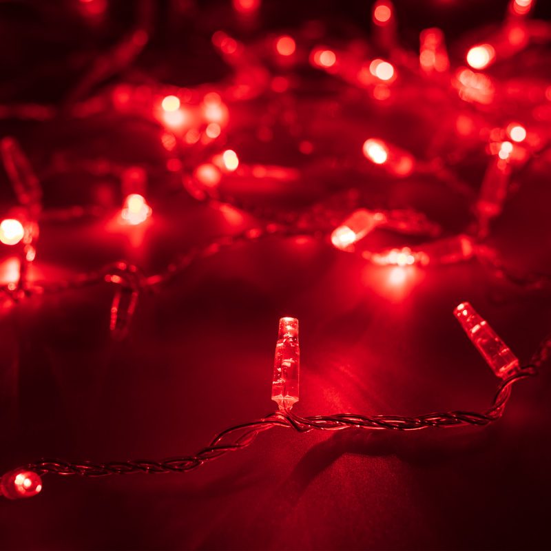 Светодиодная гирлянда ARD-STRING-CLASSIC-1000-CLEAR-100LED-PULSE Red