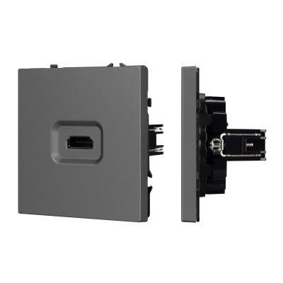 Механизм HDMI розетки SCT-NOBE-MHD1-SFPL-GR