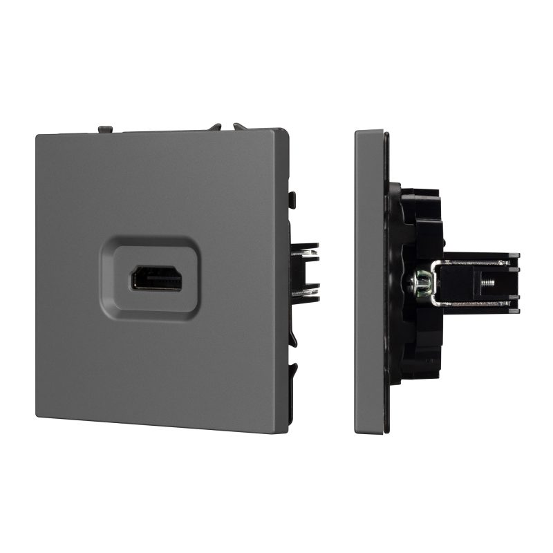 Механизм HDMI розетки SCT-NOBE-MHD1-SFPL-GR